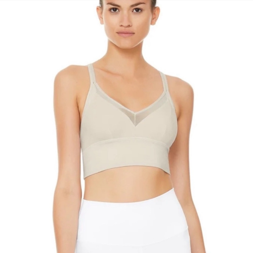 Alo Yoga Sneak Long Bra - Bone